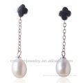 hanging silver earings with pearl jewellery turkey
